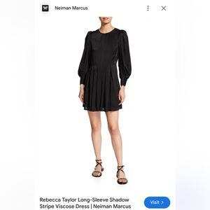Short Black dress  with sheer long sleeve